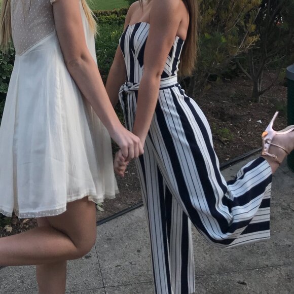 HM Striped Strapless Pant Romper - Picture 3 of 6